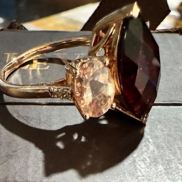 Le Vian 14k Strawberry Gold, Pomegranate Garnet, Peach Morganites, and Nude Diam - Picture 5 of 6